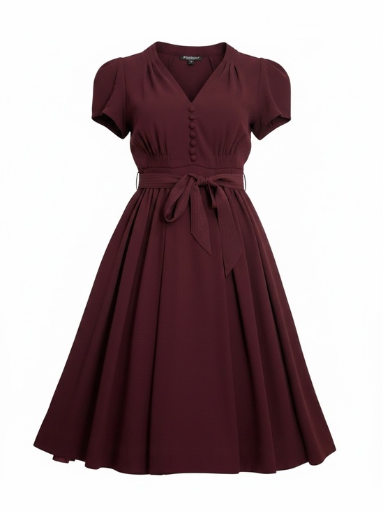 Betsey Johnson Dresses & Skirts - Vintage Betsey Johnson Burgundy Maxi Dress Puff Sleeve Romantic Y2K